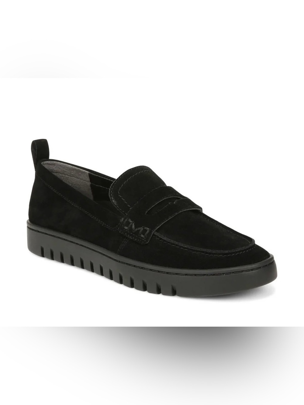 Vionic Black Suede Penny Loafer Flat